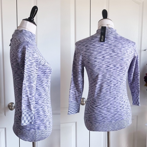 Apt. 9 Lavender Mock Neck Marbled Sweater Top - Picture 5 of 7
